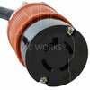 Ac Works 1.5FT L5-30P 3-Prong 30A Plug to L14-20R 20A 125/250V 4-Prong Connector L530L1420-018